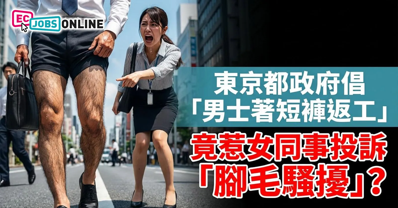 東京都政府倡「男士著短褲返工」!竟惹女同事投訴「腳毛騷擾」? 東京都政府倡「男士著短褲返工」!竟惹女同事投訴「腳毛騷擾」?