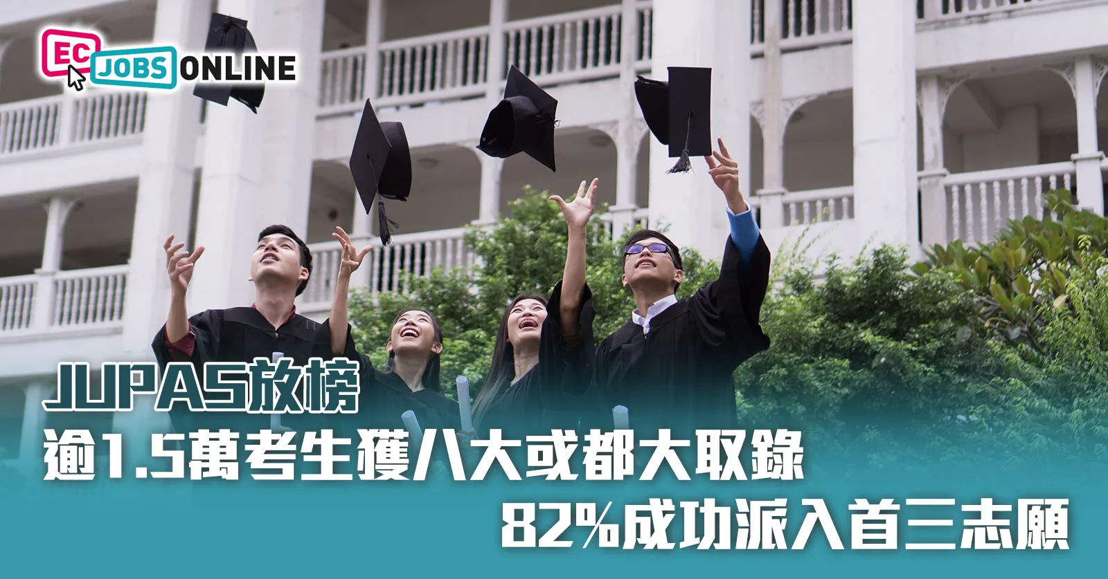 【JUPAS放榜】逾1.5萬考生獲八大或都大取錄！82%成功派入首三志願
